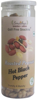 Guilt Free Snacking Roasted Peanut Hot Black Pepper 150g + Pack of 4 Indian Beech Nuts(150, Plastic Bottle)