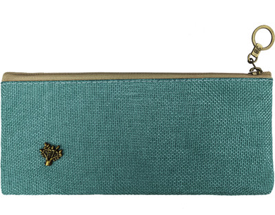 

Bag of Small Things Stylish Plain Art Canvas Pencil Box(Set of 1, Blue)