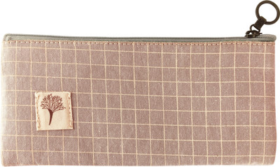 

Bag of Small Things Stylish Checks Art Canvas Pencil Box(Set of 1, Pink)