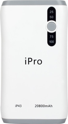 Ipro 20800 MAH Power Bank (IP 43, Lithium - ion)(Grey, Lithium-ion)