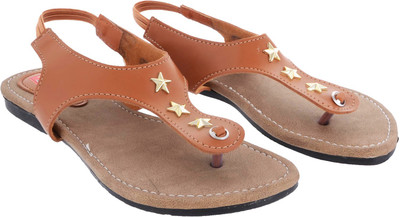 

AirSoon Women Brown Color Back Strap Flats