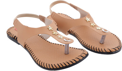 

AirSoon Women Beige Color Back Strap Flats