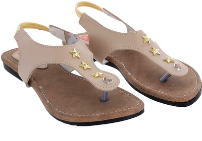 

AirSoon Women Cream Color Back Strap Flats