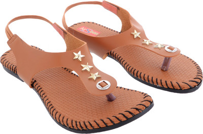 

AirSoon Women Tan Color Back Strap Flats