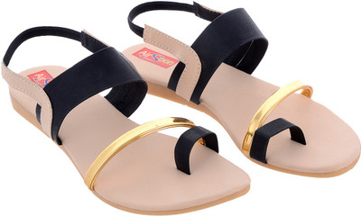 

AirSoon Women Black Color Back Strap Casual