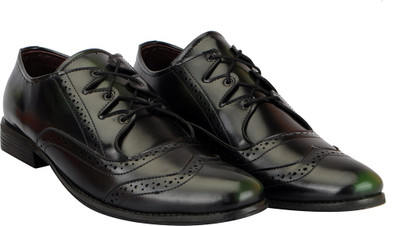 

FAUSTO Trendy Lace Up For Men(Green, Black green