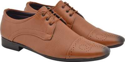 

WalkJump stylish men formals, party wear formals, officewear Lace Up For Men(Brown