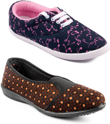 

Asian women's casual shoes combo pack of 2 Walking Shoes For Women(Multicolor