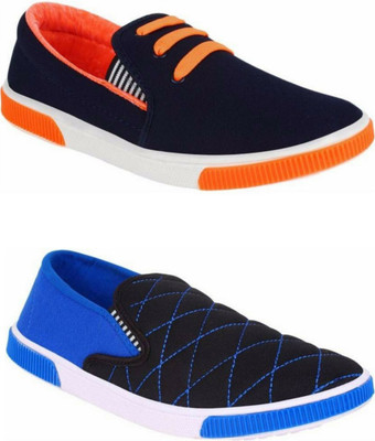 

WELDONE Men's Cool Loafers For Men(Multicolor, Blue :: orange