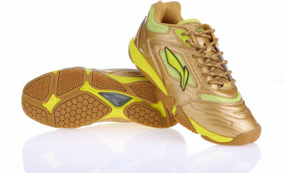 Li-Ning TURBO MAESTRO Badminton Shoes For Men(Gold