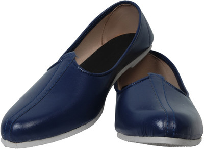 MOU Blue Jalsa Jutti Mojaris For Men(Blue