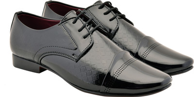 

WalkJump tough men formal, party wear formals, wedding Lace Up For Men(Black