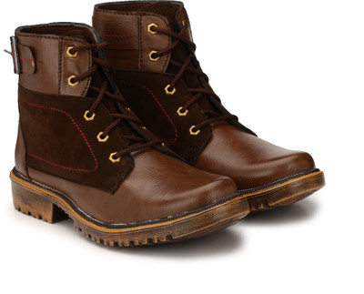 

Big Fox Men's High Ankle Boots For Men(Brown