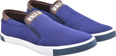 

WalkJump Solid men casual shoes, smart canvas shoes, Slip On Sneakers For Men(Blue