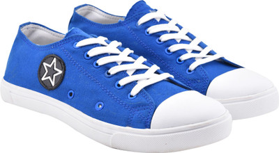 

WalkJump men star sneakers, stylish casual shoes, Canvas Shoes For Men(Blue, White