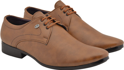 

WalkJump genuine men formals, party wear formals, officewear Lace Up For Men(Brown