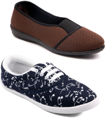 

Asian women's casual shoes combo pack of 2 For Women(Multicolor