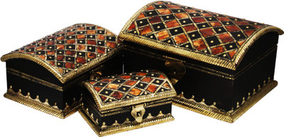 

JT International Wooden Makeup Vanity Box(Multicolor)