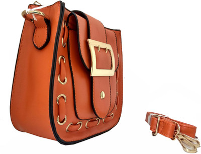 ALIVE Girls Casual Brown Leatherette Sling Bag