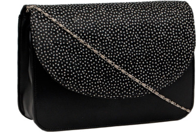 

Borse Women Evening/Party Black Leatherette Sling Bag