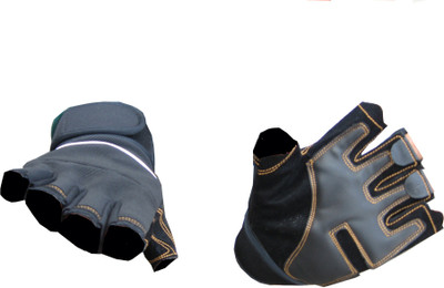 

Byson Superb With Wrist Support Gym & Fitness Gloves (Free Size, Multicolor), Black