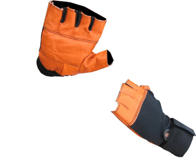 

Byson Pro Sytle With Wrist Support Gym & Fitness Gloves (, Multicolor, Orange