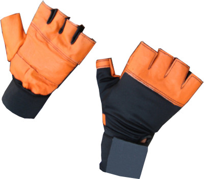 

Byson Premium Power With Wrist Support Gym & Fitness Gloves (, Multicolor, Orange