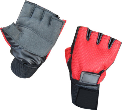 

Byson Black Hawk With wrist Support Gym & Fitness Gloves (, Multicolor