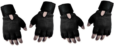 

Cp Bigbasket HEAVY LEATHER PADDING (Pack of Two Pair) Gym & Fitness Gloves (, Black