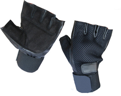 

Byson Stretch Relif Special With Wrist support Gym & Fitness Gloves (, Multicolor, Black