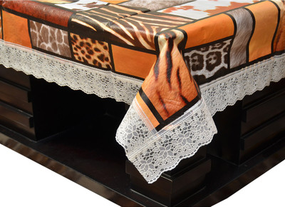KUBER INDUSTRIES Printed 4 Seater Table Cover(Multicolor, Plastic)