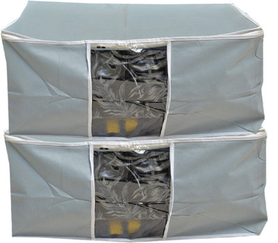 

Kuber Industries Underbed Storage Bag, Storage Organiser,Blanket Cover Set of 2 Pcs - Grey (Extra Large Size With Handle)(Grey)