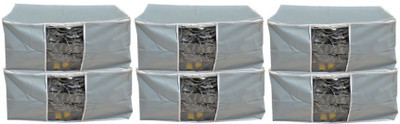 

Kuber Industries Underbed Storage Bag, Storage Organiser,Blanket Cover Set of 6 Pcs - Grey (Extra Large Size With Handle)(Grey)