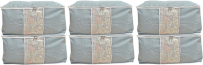 

Kuber Industries Underbed Storage Bag, Storage Organiser,Blanket Cover Set of 6 Pcs -Grey (Extra Large Size With Handle)(Grey)