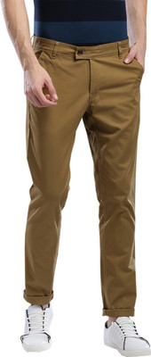 Hubberholme Slim Fit Men Beige Trousers