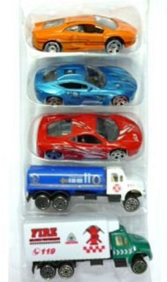 

Royle Katoch Set of 5 Wonder Wheel Model Cars with truck and tanker(Multicolor)