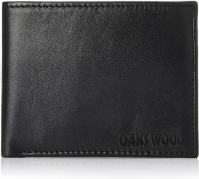 

Oaks Wood Boys Black Genuine Leather Wallet(4 Card Slots)