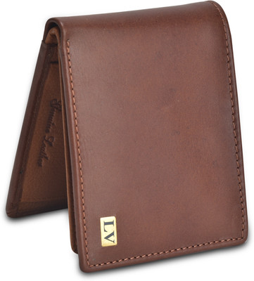 

LOUIS VINCENT Men Beige Genuine Leather Wallet(6 Card Slots), Browny
