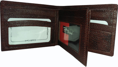 

MB STAR Men Brown Genuine Leather Wallet(7 Card Slots)