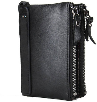 

BABORRY Men Black Genuine Leather Wallet(11 Card Slots)