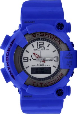 Geneva BLUE S SHOCK DIGITAL ANALOG BIG SIZE DIAL -40 MM DIAMETER MEN Watch  - For Boys   Watches  (Geneva)