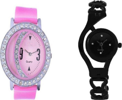 

Talgo New Arrival Festive Season Special TG141PKKADIBK Analog Round Dial Kadi Black Colour Watch And Analog round dial half moom pink Watch (Combo of 2) TG141PKKADIBK Watch - For Girls