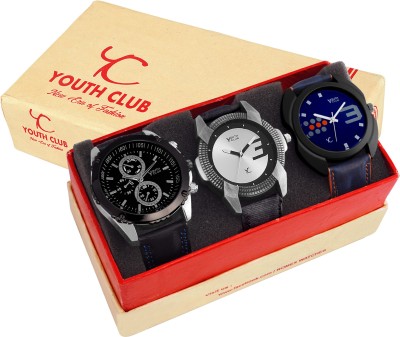 Youth Club NEW COMBO-212610BU83 PACK OF THREE DESIGNER SET Watch  - For Boys   Watches  (Youth Club)