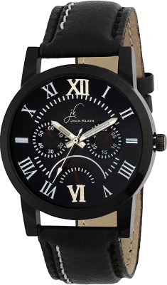 Jack Klein Trendy Black Dial Strap Quartz Analogue Wrist Watch Watch  - For Men   Watches  (Jack Klein)