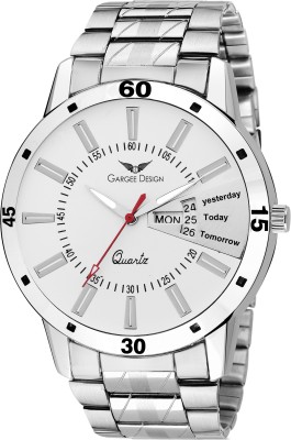 Gargee Design 501-White Day And Date Chain Watch  - For Men   Watches  (Gargee Design)