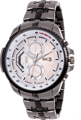 MKS Kasio Chain Chronograph White Dial style watch Kasio Watch  - For Men   Watches  (MKS)