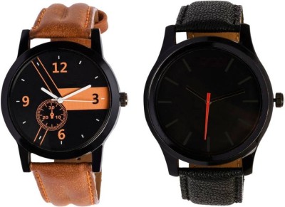 Miss Perfect Leather Black 008 and Brawn 003 combo watches for boys Watch  - For Boys   Watches  (Miss Perfect)