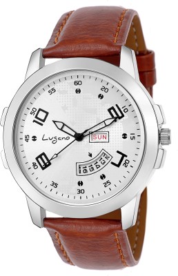 Lugano LG 1109 CH Formal & Exclusive White Dial Day & Date Display Watch  - For Men   Watches  (Lugano)