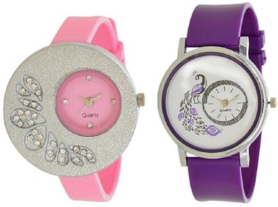 Talgo New Arrival Red Robin Season Special RR330PK301PL New 2018 Latest 330-Pink Round Dial & Pink Rubber Strep And 301-DialMore Purple Peacock Design In Round Dial & Purple Rubber Belt RR330PK301PL Watch  - For Girls   Watches  (Talgo)