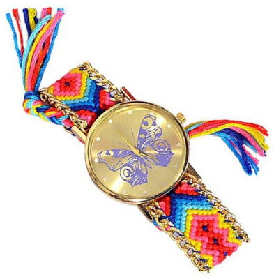 

Rage Enterprise New Stylish MultiColor Fabric Belt Butterfly Dial Boys & Girls Watch - For Women